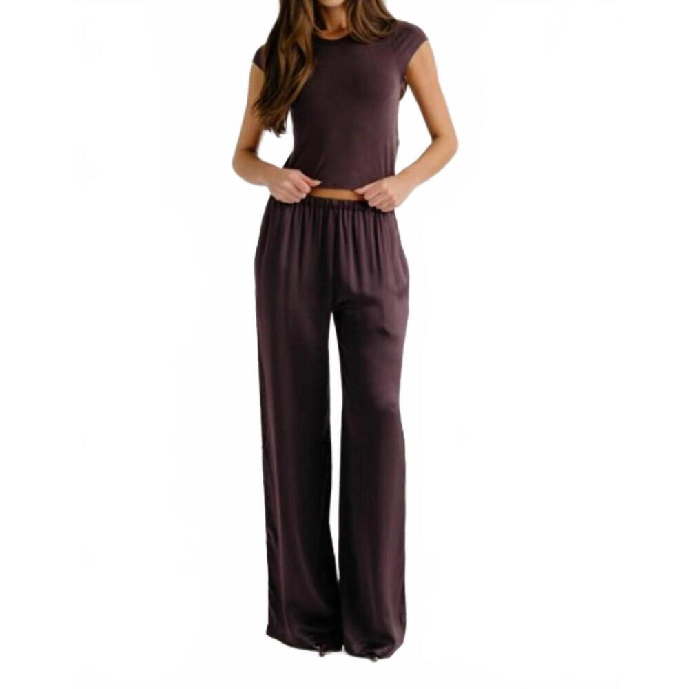 NEW SABLYN lexi lower rise relaxed pull on pant in oak tree